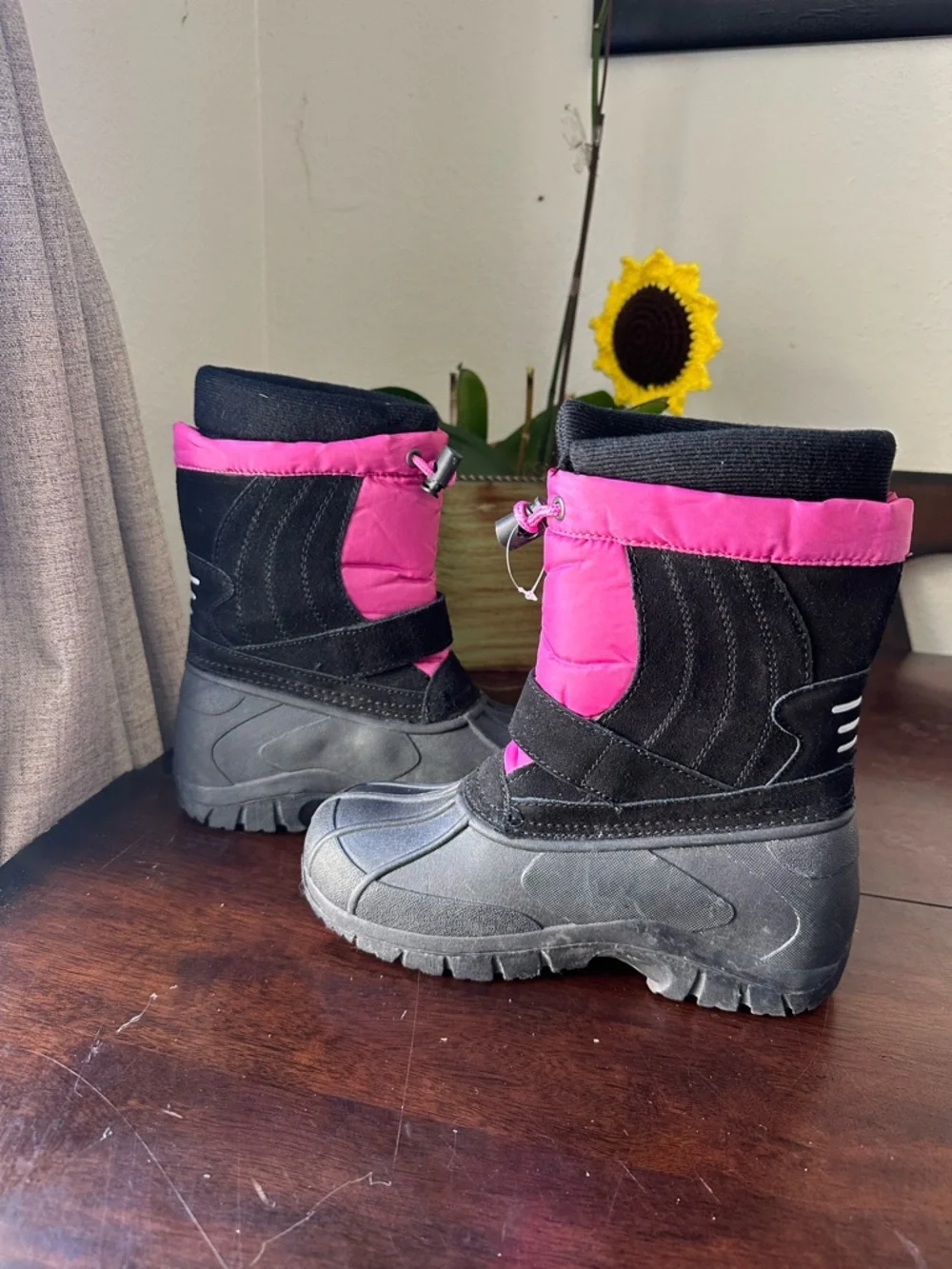 Alpine Design Kids Pink and Black Rain & Snow Boots